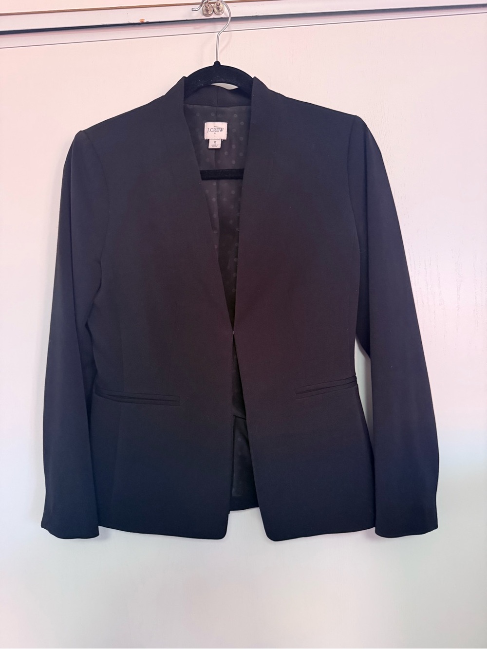 J. Crew Black Open Collar Women's Blazer